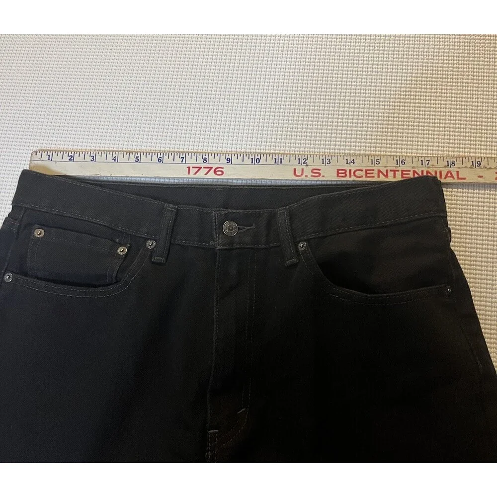 Men's Levis 501 Jeans 36x34 Classic Straight Black Denim Pants